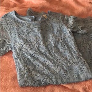Blue lace dress